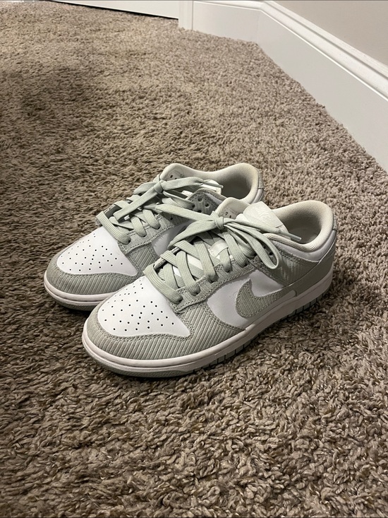 Nike Shoes - Nike Low-Top Dunks in Sage Green and White